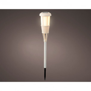 Antorcha solar blanca efecto llama | El Huerto Deitana ®