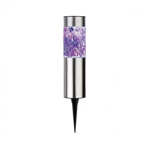 Lampara solar estaca de acero inox lila | El Huerto Deitana ®