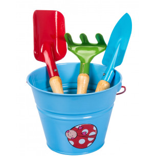 SET HERRAMIENTAS Y BALDE KIDS GARDEN AZUL ST