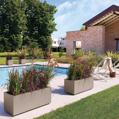 JARDINERA RECTANGULAR MATHERIA 100CM ANTRACITA